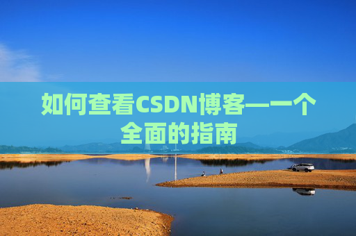 如何查看CSDN博客—一个全面的指南